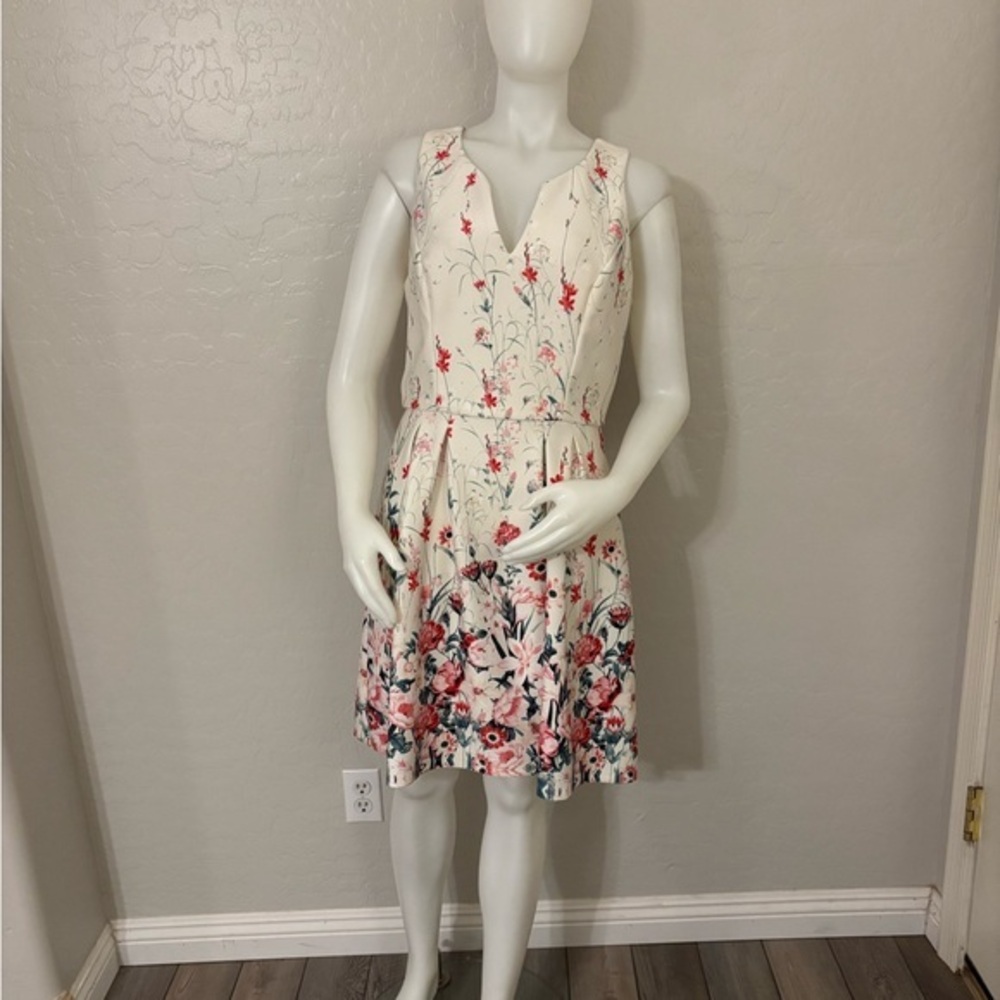 Kut From The Kloth Sleeveless Fit and Flare Floral Dress 8